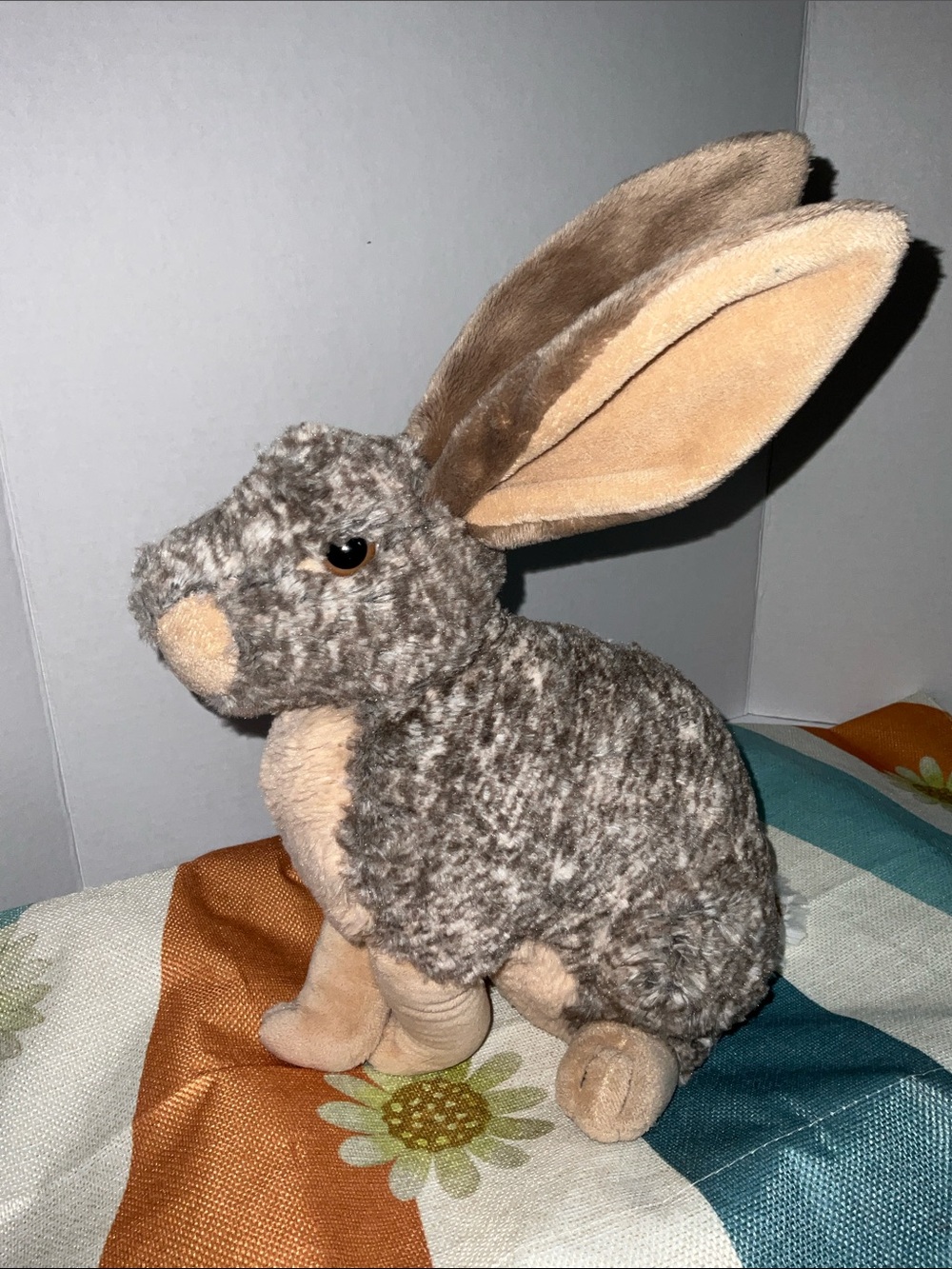Plush 12” Pet Bunny j - Gray Brown Wild Republuc